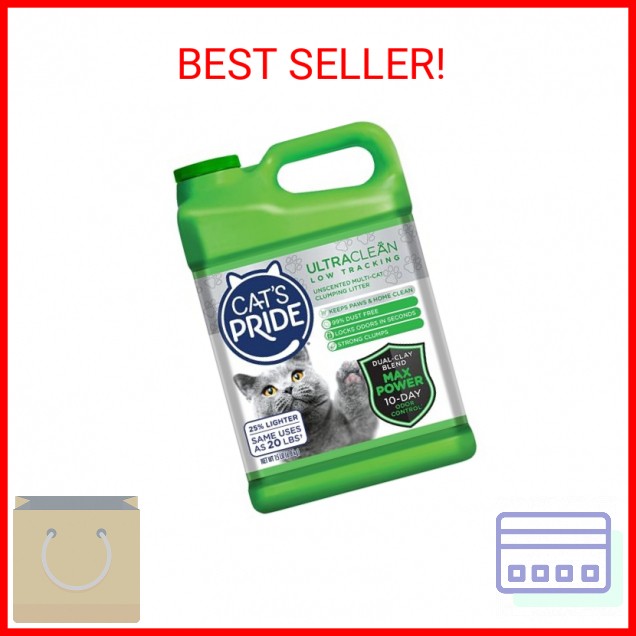 Cat's Pride Max Power: UltraClean Low Tracking Multi-Cat Clumping Litter - Keeps