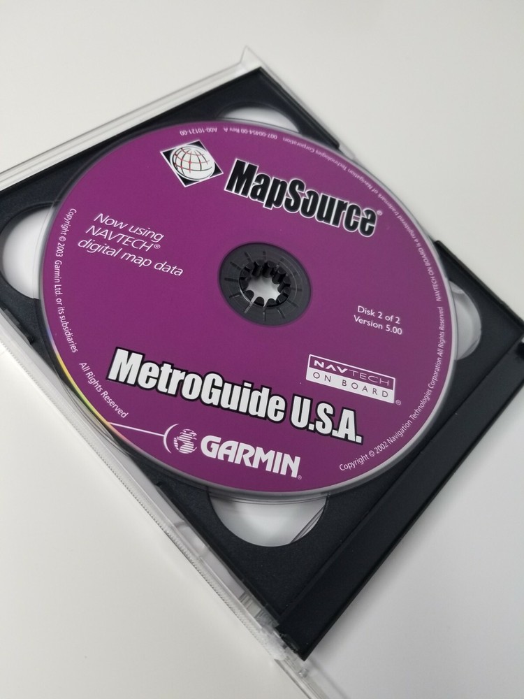 GARMIN USA MetroGuide MAPSOURCE Version 5 (2 DISC CD-ROM Maps)