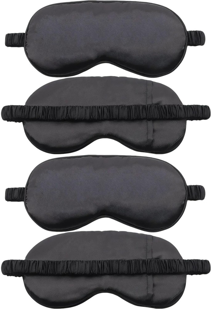4 Pack Silky Sleep Mask Eye Covers Satin Blindfold with Adjustable Strap