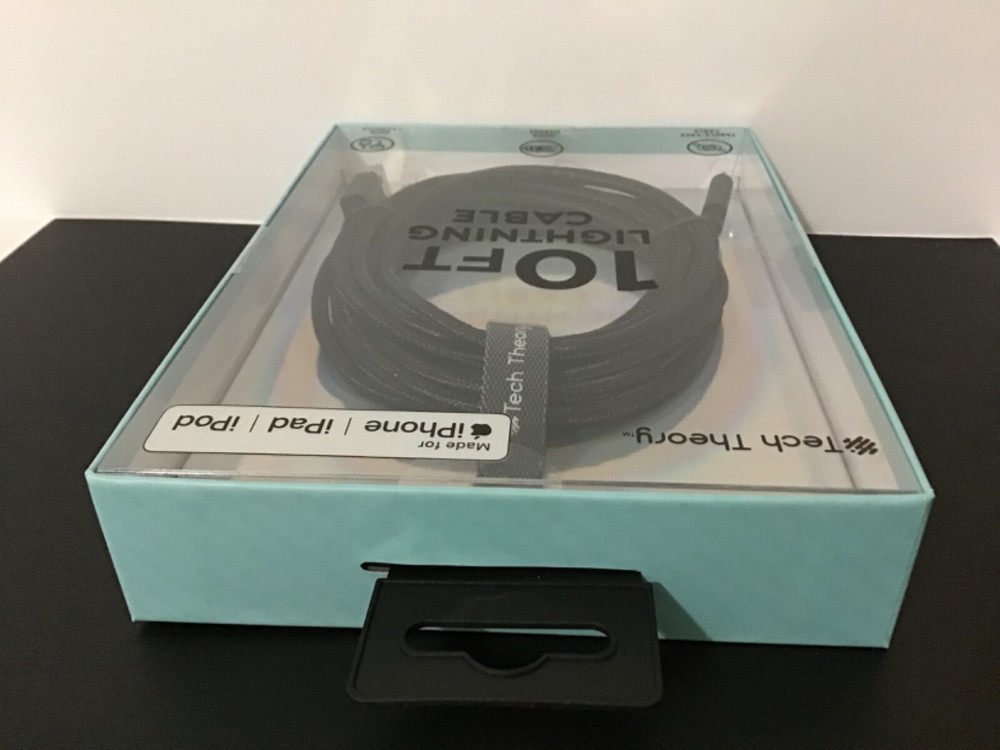 NEW Tech Theory 10ft Cable Compatible with iPhone, iPad, iPod-Charge/Transfer