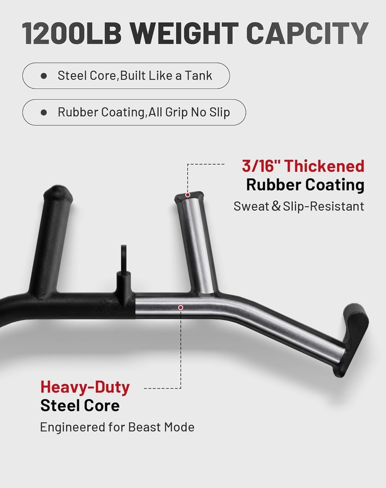 2-in-1 Lat Pulldown Bar, Narrow and Wide Grip Lat Pull Down Attachments