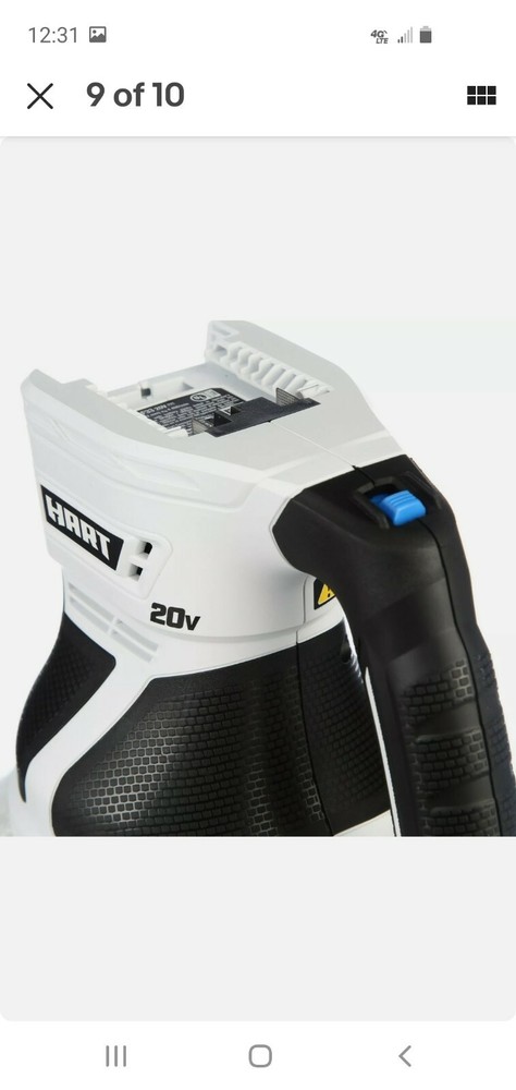 🔥Hart 6" Random Orbit Buffer Black and White TOOL ONLY (uses 20V Li-Ion HPBF33)