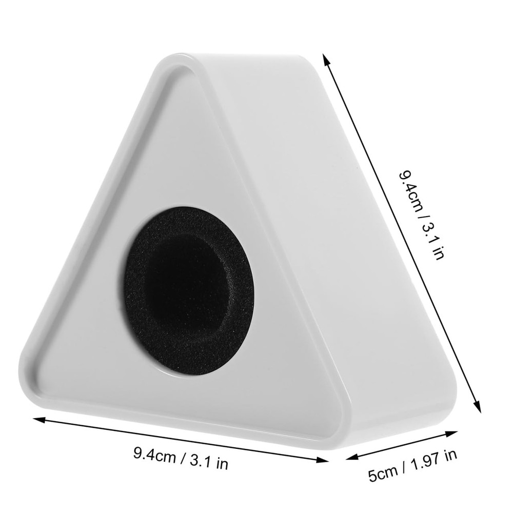 Custom Mic Flag Triangle White Abs Microphone Logo Interview Station Label fo...