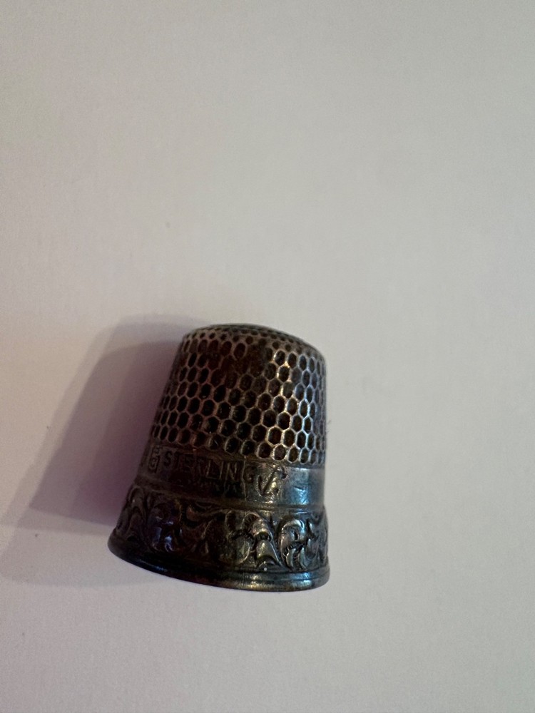 Antique Sterling Silver Thimble 10