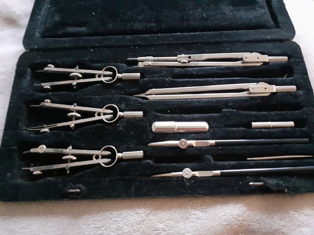 Vintage cased Simplon Technical Drawing Insrument Compass set