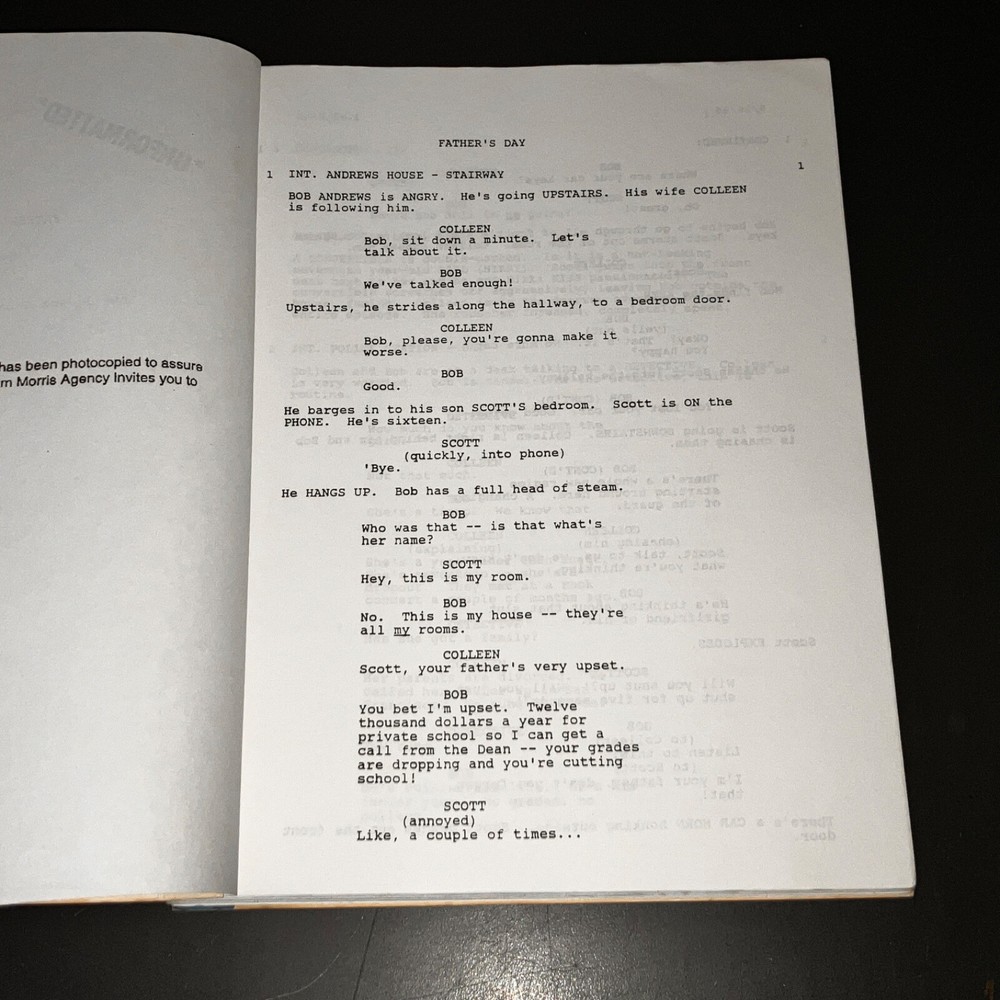 FATHER'S DAY (5/16/96) Robin Williams/Billy Crystal Comedy WMA Script + COA!