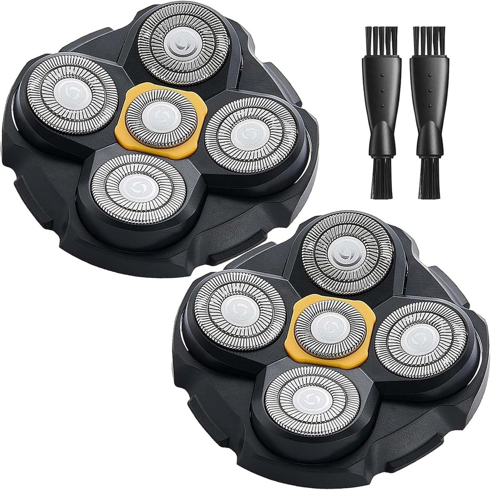 2PCS Head Shaver Replacement Heads for Microtouch Titanium 2 Pack, Silver