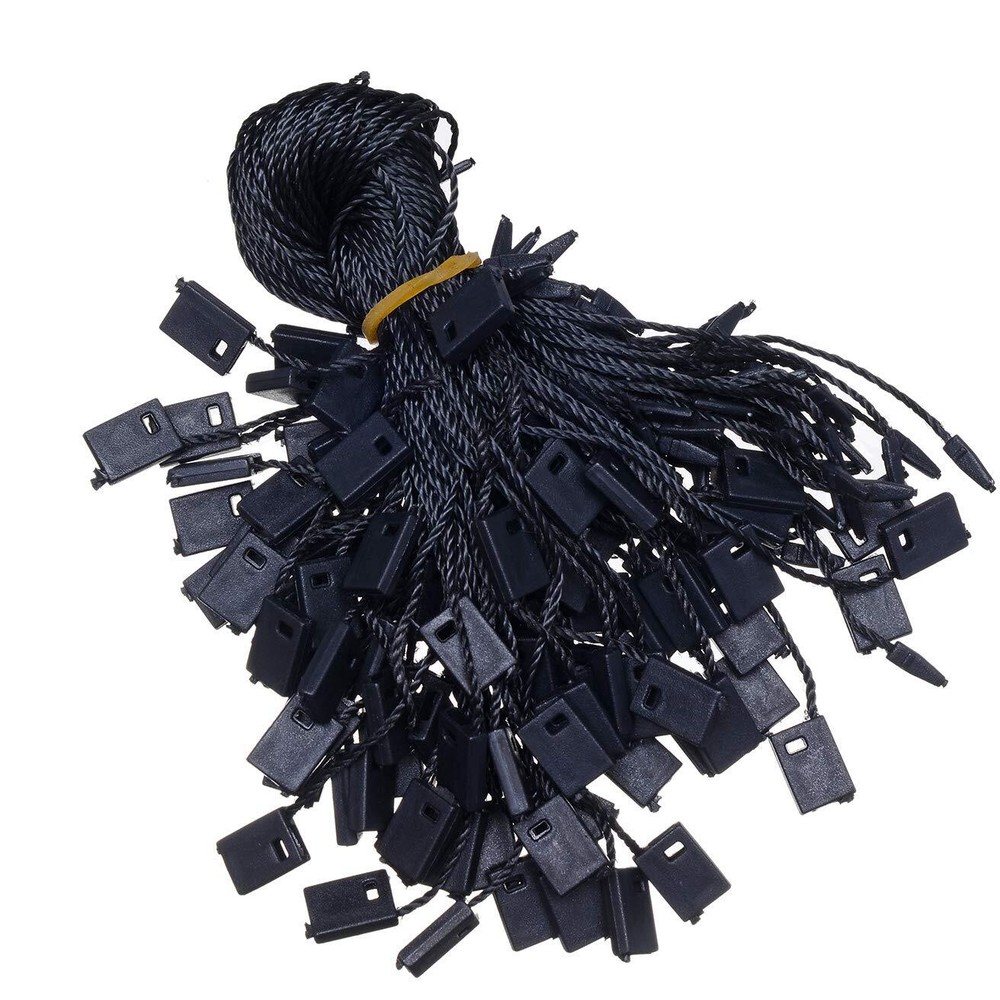 1000 Pcs Nylon Hang Tag String Snap Lock Pin Loop Fastener Hook Ties Tag Strings