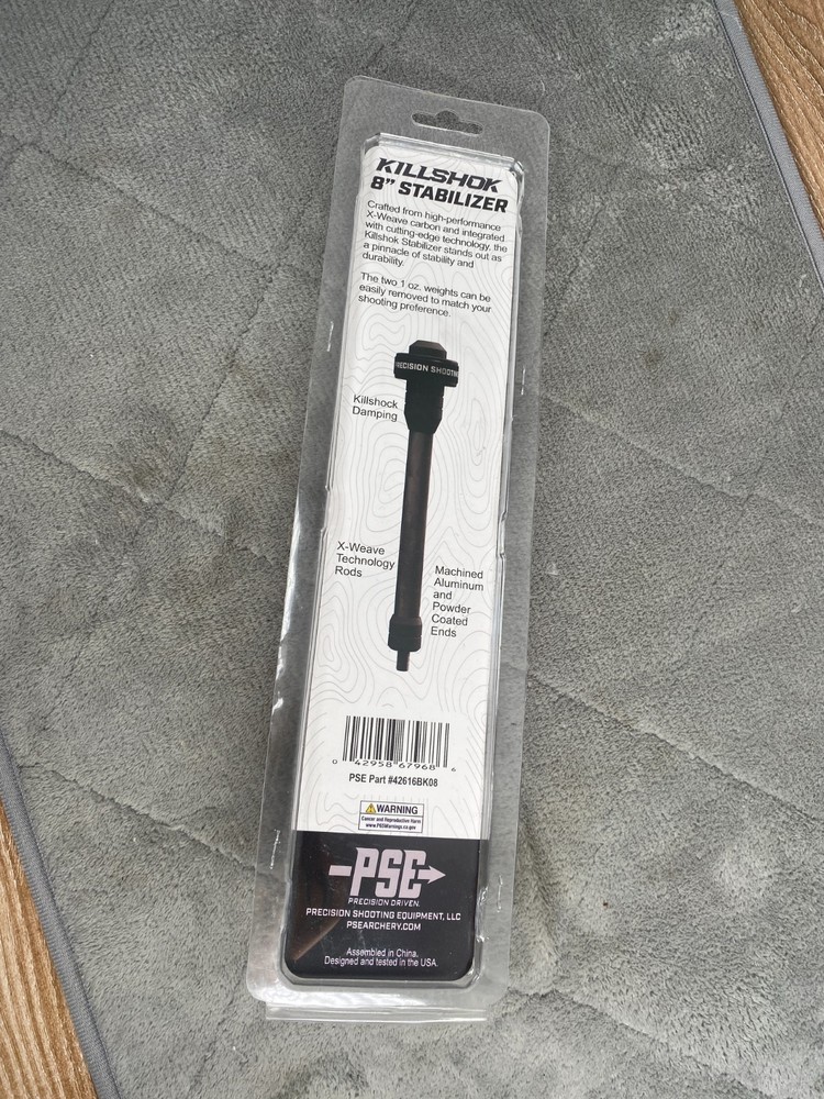 PSE Killshok Stabilizer 8 Inch Black - Brand New