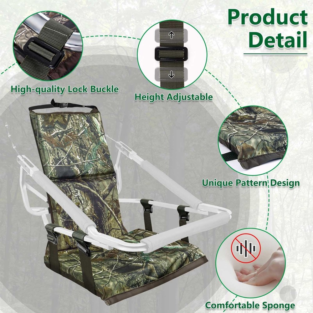Adjustable Hunting Tree Stand Seat Replacement for Climber Deer Stands