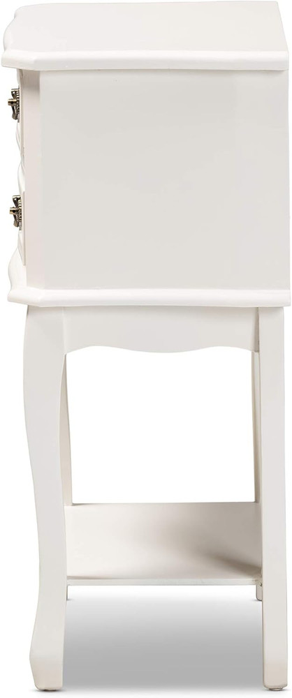 Nightstands, White/Brass