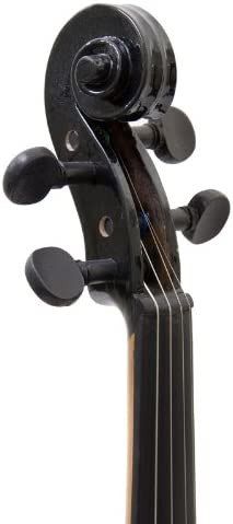 Mendini 16"MA-Black Solid Wood Viola with Case, Bow, Rosin, Bridge & Strings-