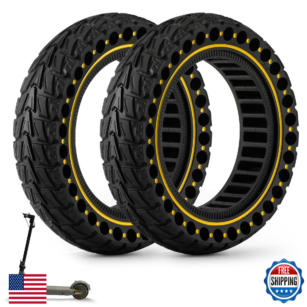 HAONAIMO 10" x 2.5" Solid E-Scooter Tire, Puncture-Proof, Honeycomb Design