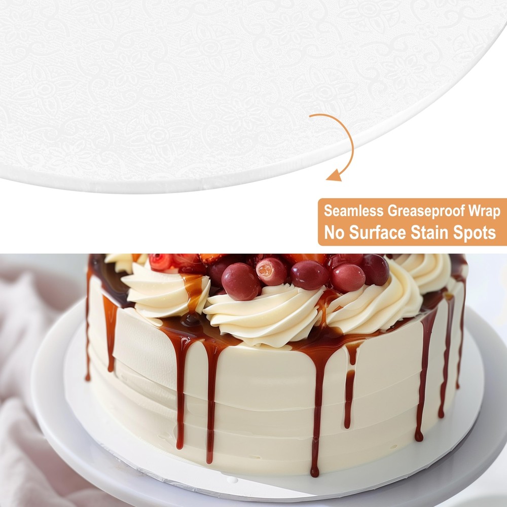 BOARDS+ Thin Cake Drum 8 Inch 10 Pack | 0.25" Thick Rounds | Sturdy Seamless ...
