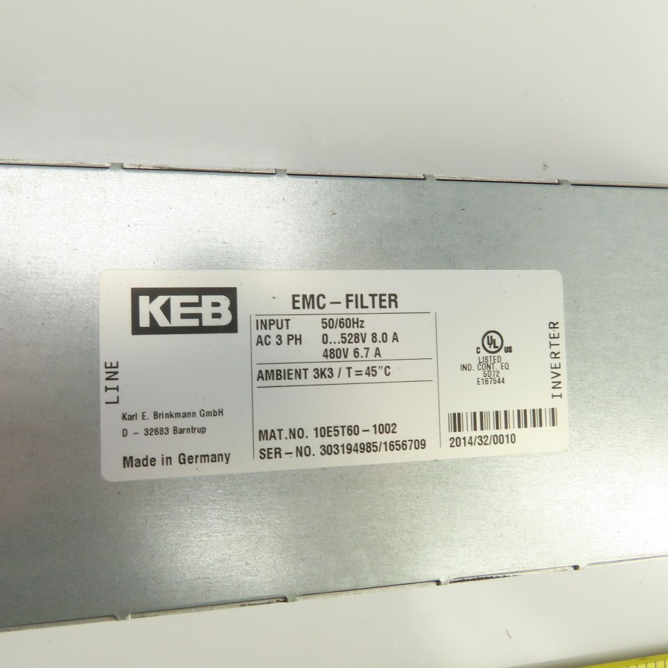KEB 10E5T60-1002 EMC-Filter 480V 6.7A