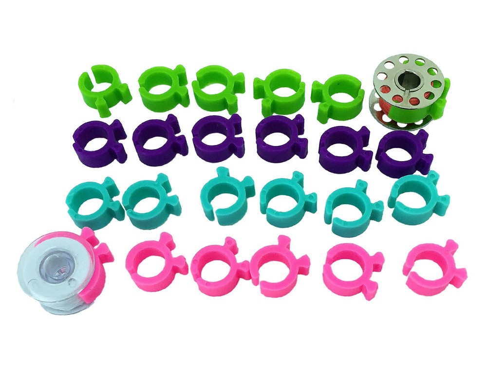 PeavyTailor 36Pcs (#12) Bobbin Holders Thread Clips Spool Huggers for Embroidery