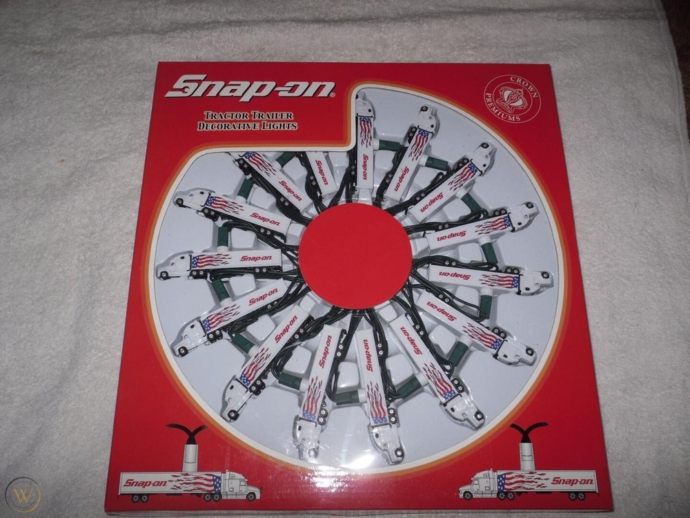 New Snap-On Tools TRACTOR TRAILERS Holiday Christmas Lights String 2002 RARE
