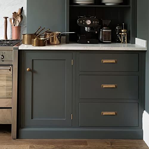 10 Pack 3" Drawer Pulls Antique Brass Cabinet Cup Pulls Kitchen Hardware Cabi...