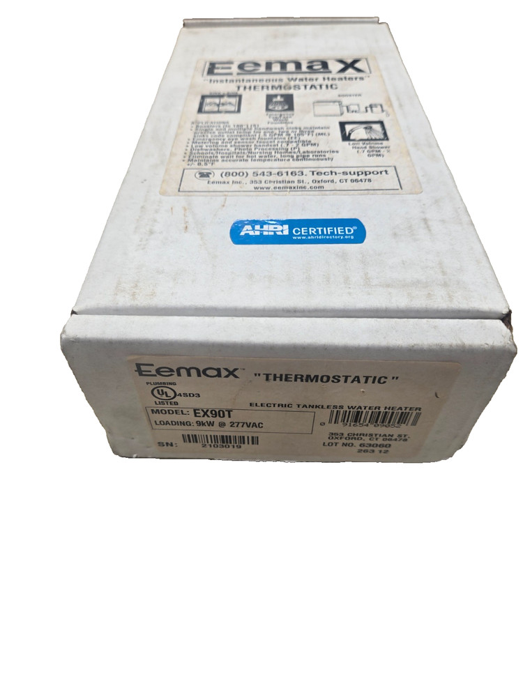 Eemax EX90T 9kW 277V Thermostatic Electric Instantaneous (tankless) Water Heater