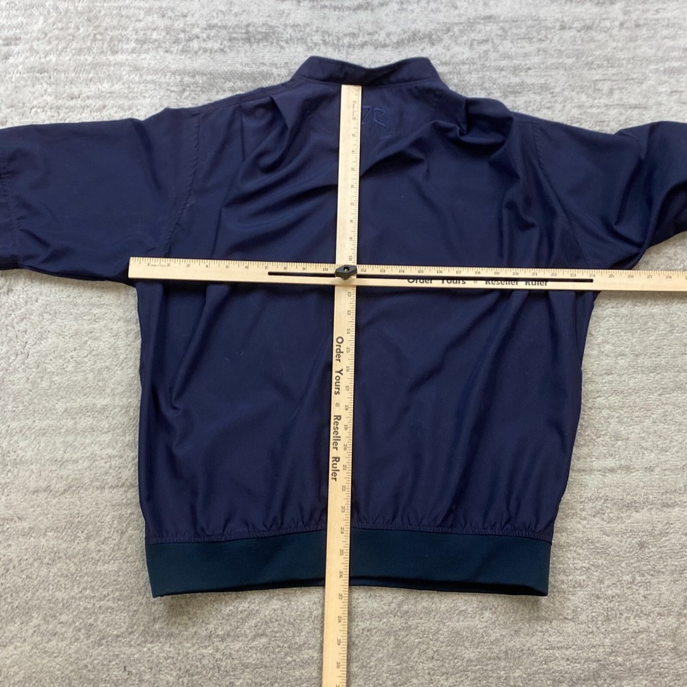Zero Restriction Jacket Large Blue Zip Golfer Windbreaker Packable Waterproof