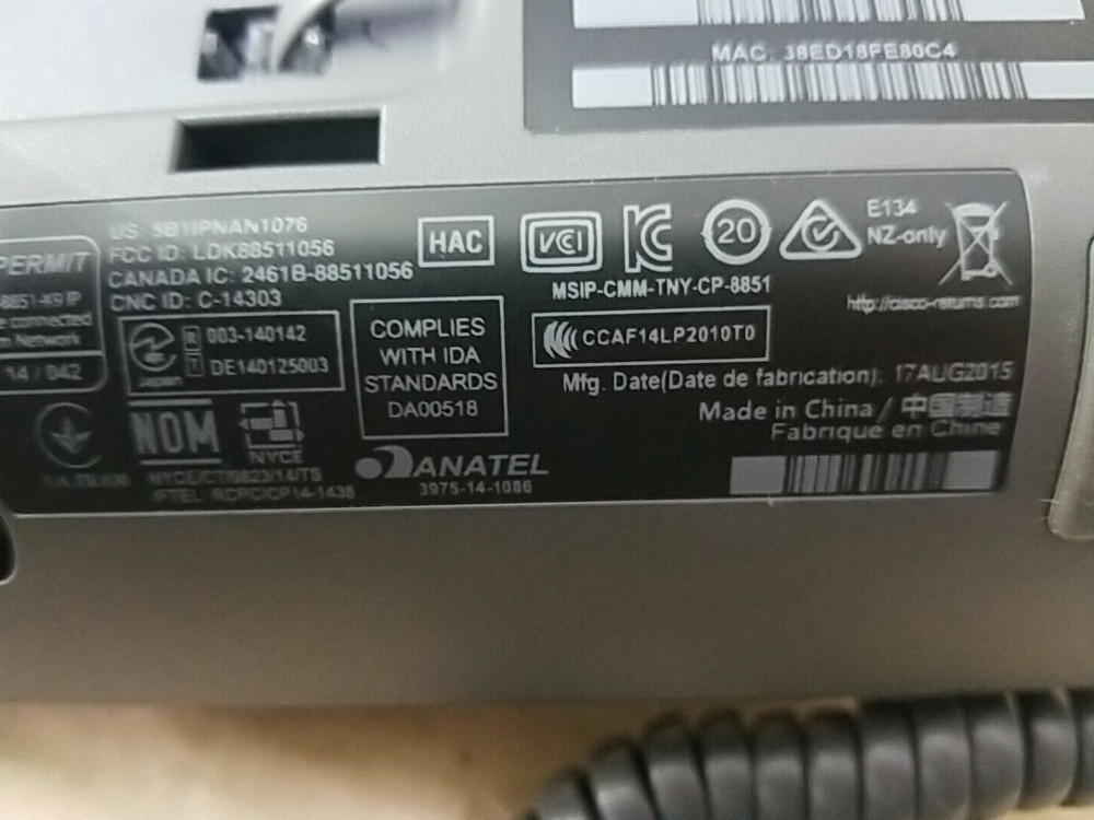 NEW Cisco CP-8851 Model