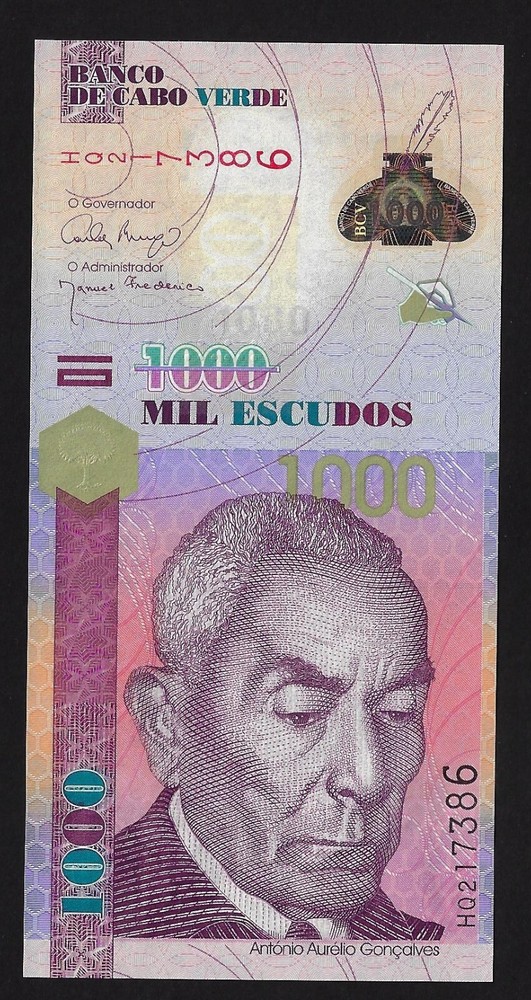 CAPE VERDE 1000 ESCUDOS 2007 PICK 70 UNC