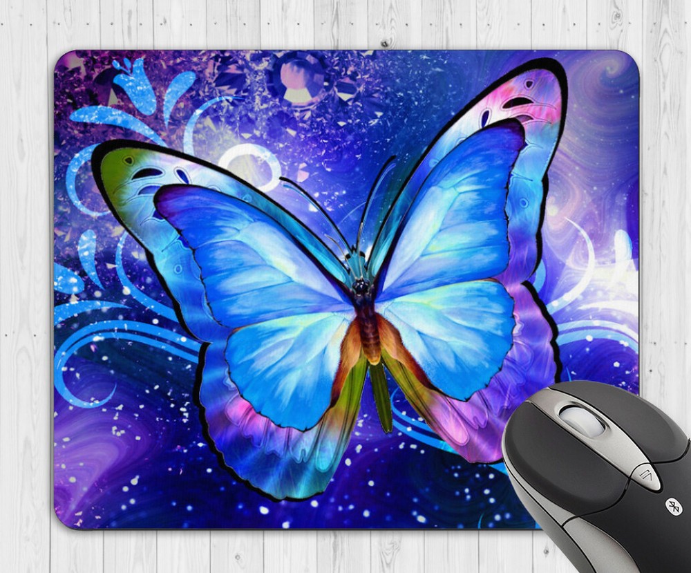 Butterfly Blue Mouse Pad
