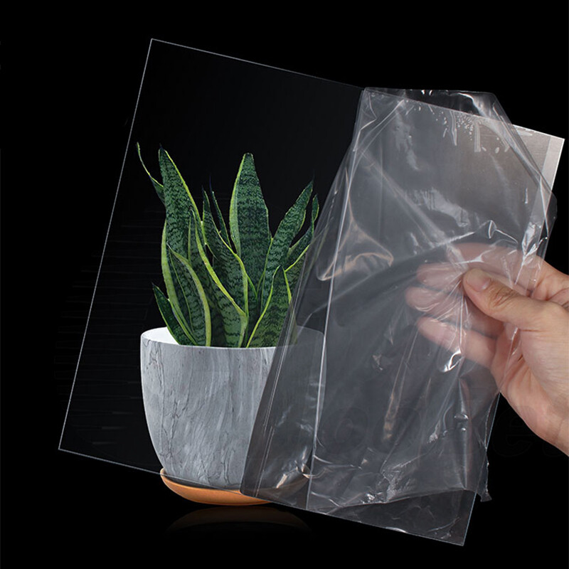PVC Sheet Clear Gloss Plastic Thin Plate Board Panel Thick 0.3mm-2mm Cut to Size