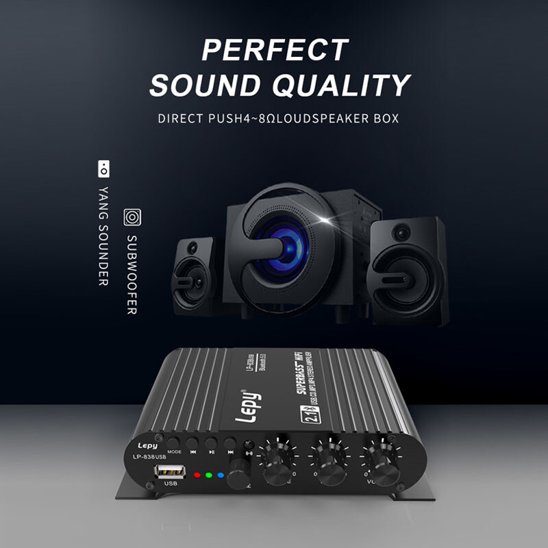 Mini 126W HIFI Sound System: USB/RCA Inputs & 4-8Ω Speaker Compatibility