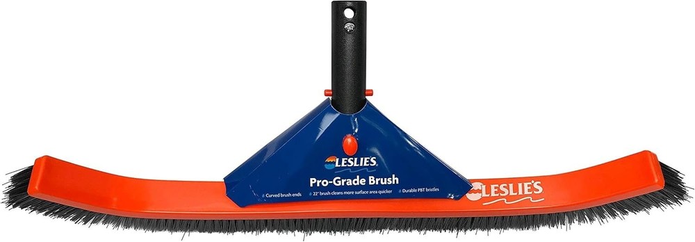 22-Inch Pool Brush Nylon Bristles Multi Surface Durable Handle Orange - Pro G...