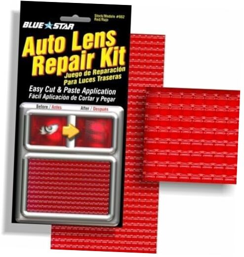 Grid Pattern Auto Lens Repair Kit () Red