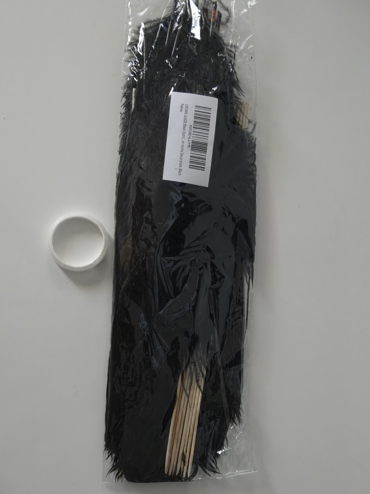 CROWN GUIDE Black Ostrich Feathers Bulk - 10 Pieces Making Kit
