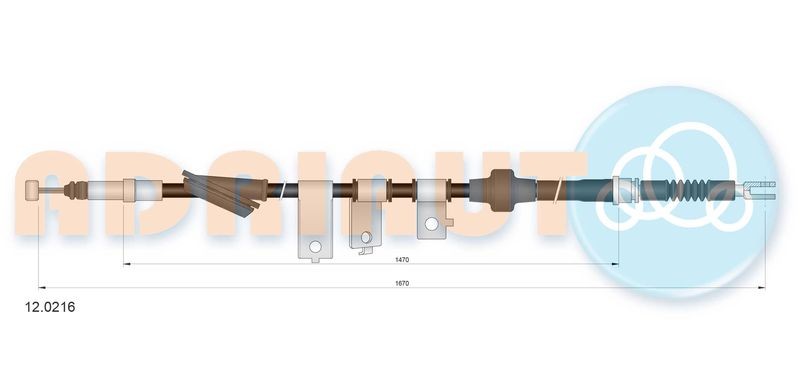 Cable Pull, parking brake ADRIAUTO 12.0216