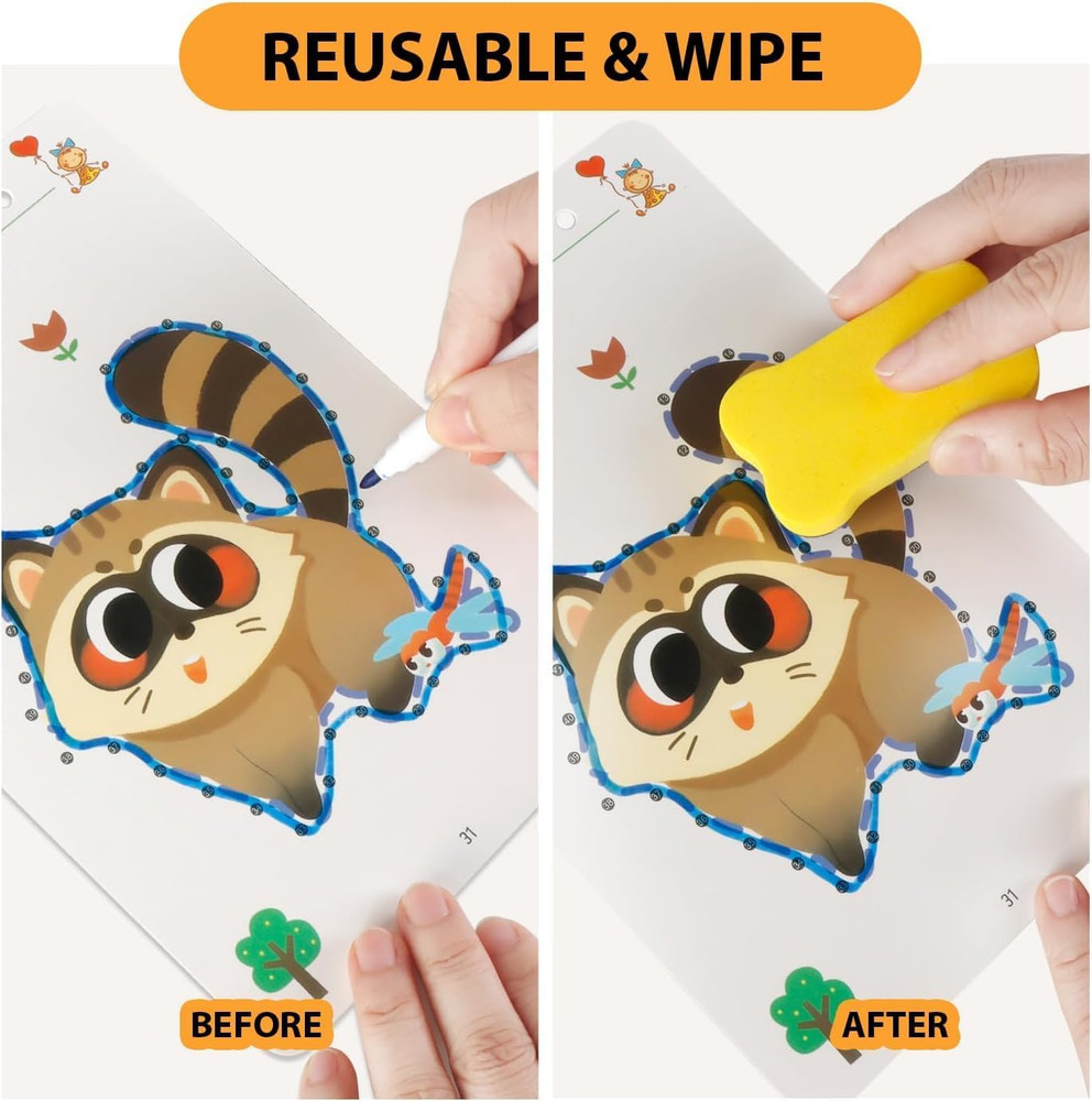Scribble Smart Reusable Workbook, Fast-Track Young Minds, Little Curious Mind...