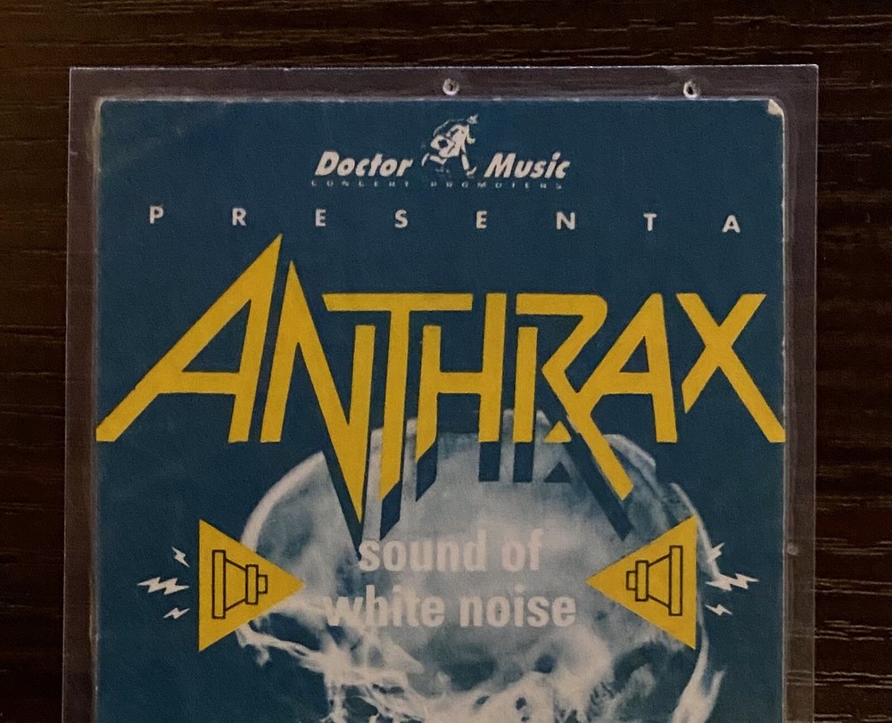 1993 Anthrax Concert Ticket Clawfinger Laminated