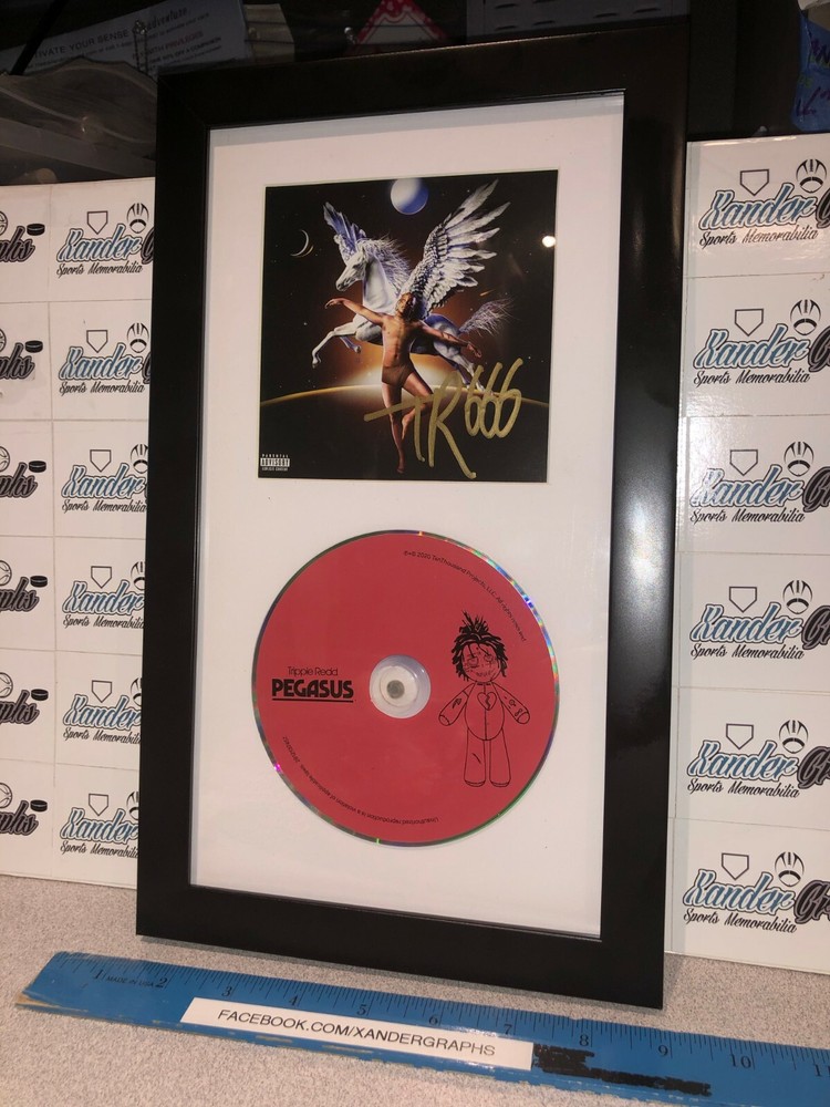 TRIPPIE REDD PEGASUS SIGNED AUTOGRAPHED FRAMED MATTED CD INSERT