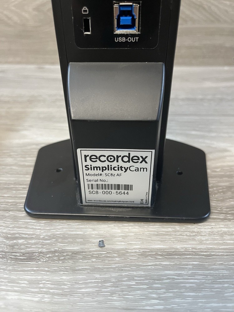 Recordex, SimplicityCam SC8z AF Document Camera, Tested Working