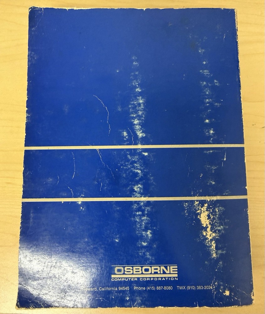 Osborne 1 User’s Reference Guide