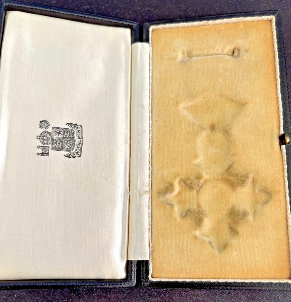 MBE Medal (full size) with presentation case