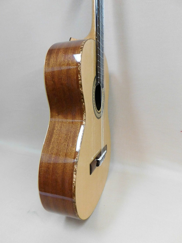 Miguel Rosales Model MR9 Solid Top "Tan Shell" Classical Guitar + Bag &Strings