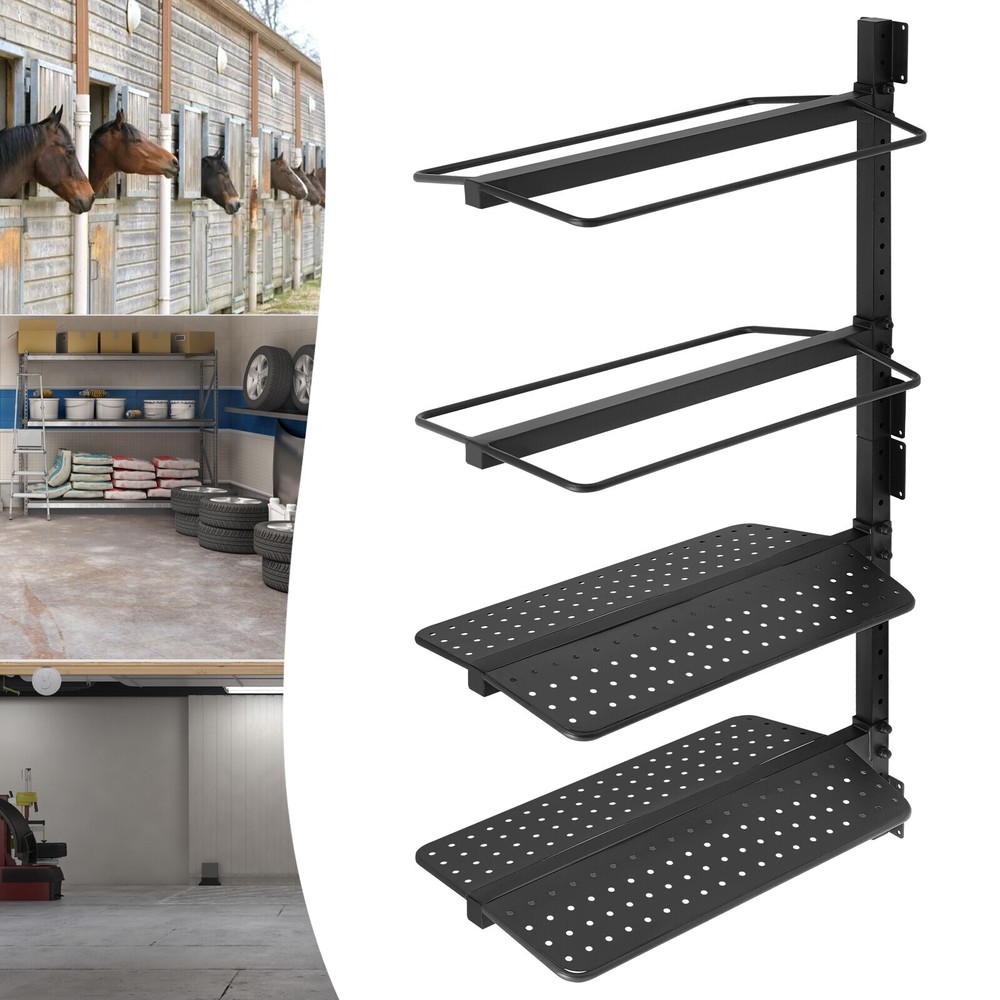 4 Tier Saddle Storage Rack, Wall Mounted Saddle Rack, Saddle Rack Black New