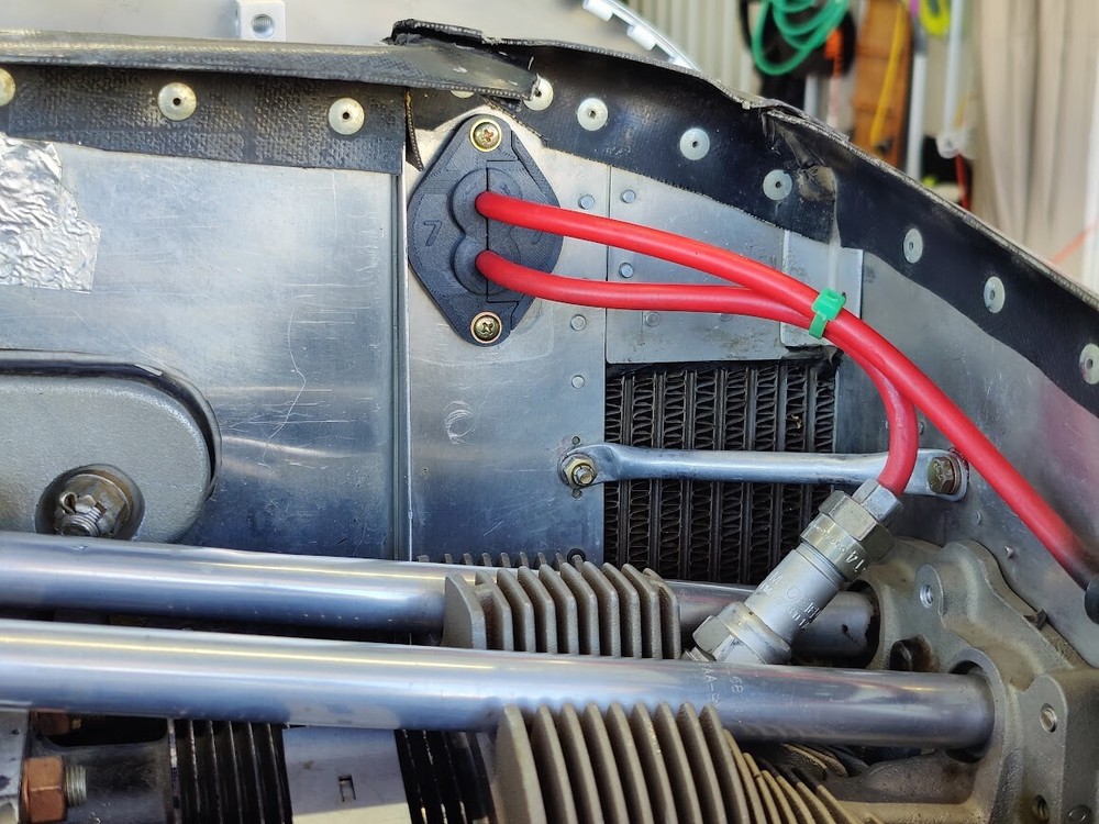 Engine Baffle Ignition Wire Seal - Two Wire - Zero Degree (Straight Thru)