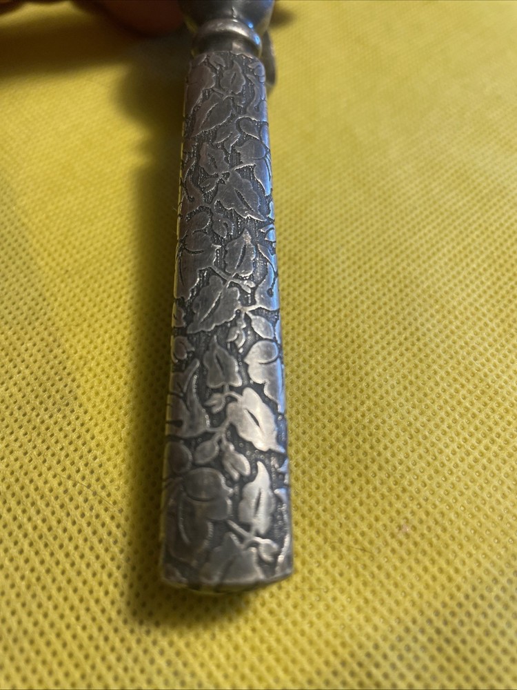 Vintage Metal Nutcracker Ornate Engraved Handles Tool