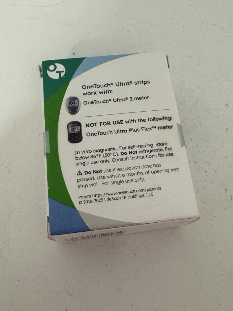 One Touch Ultra Glucose Strips 100 Count Expires 6-30-26 (MiscA)