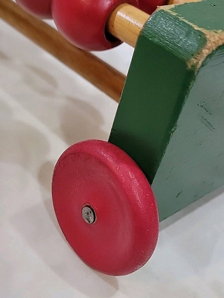 Vintage 1950s "Peg A Way" Wooden Pull Toy A Right Time Toy Missing Pull String