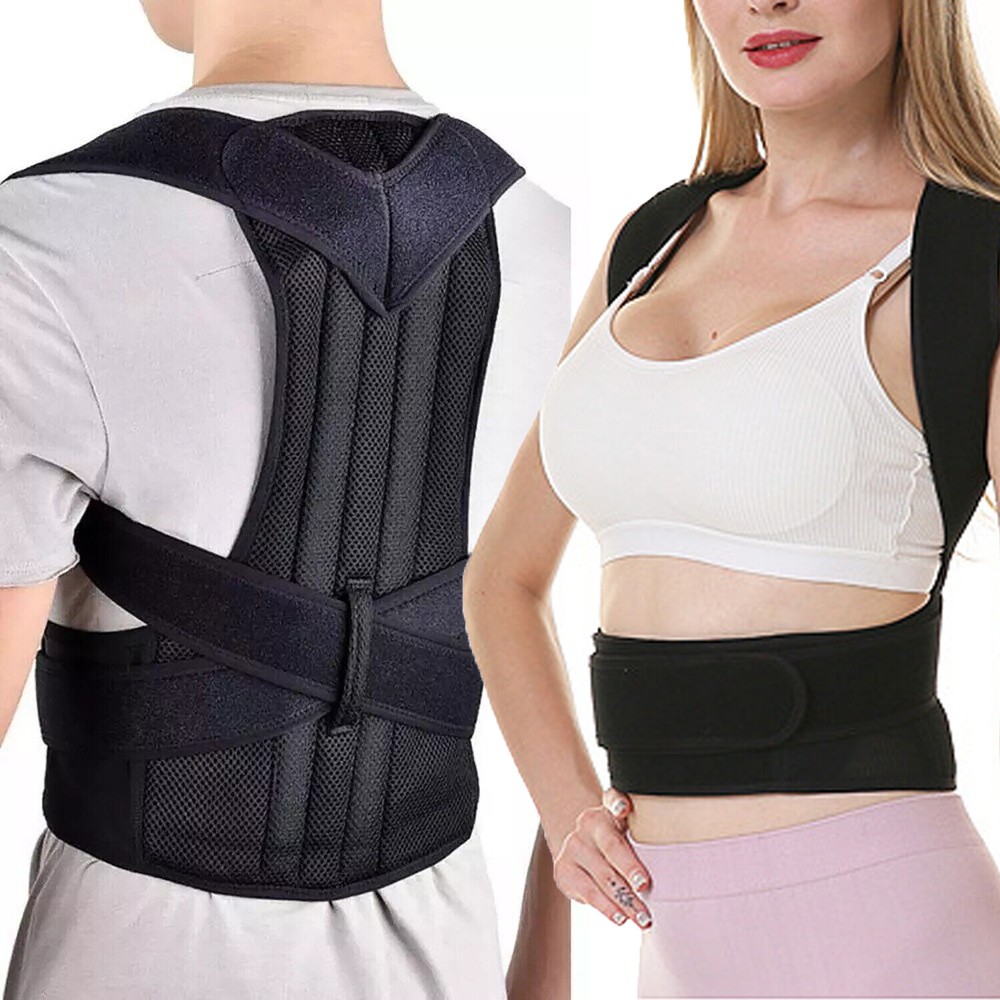 Men Women Adjustable Posture Corrector Low Back Support Shoulder Brace Belt