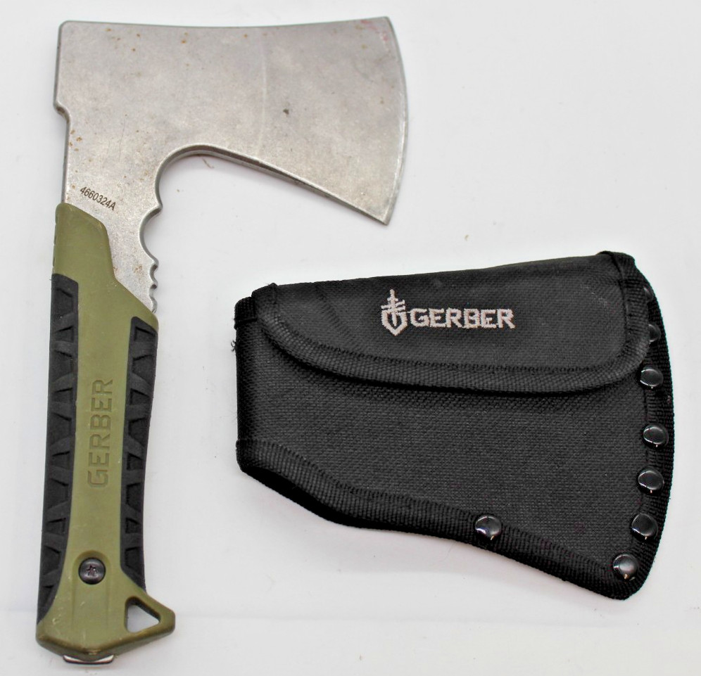Gerber Pack Hatchet Flat Sage Axe 4661020A With Black Sheath