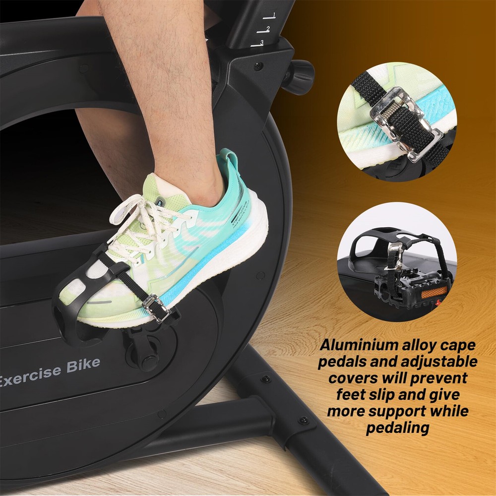 Exercise Bike Electromagnetic Control Adjustable Handlebars Seat for Home Cardio