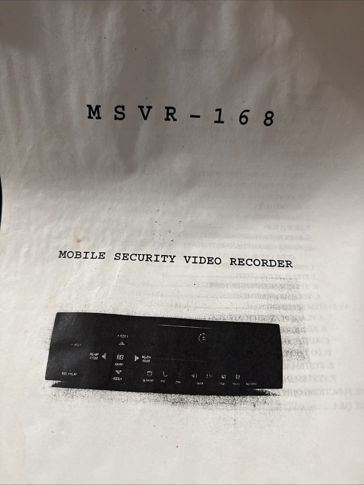 MSVR-168 Mobile Security Video Recorder - Chai Shin Technology