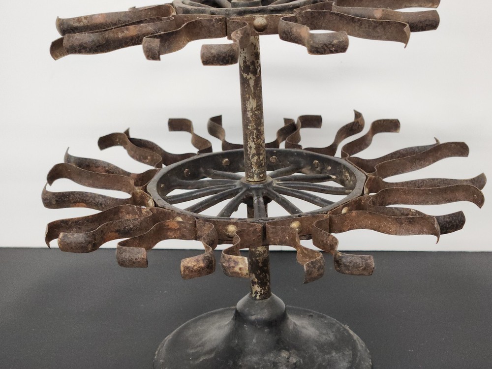 2 tier cast iron rotating rubber stamp carousel - holds 21